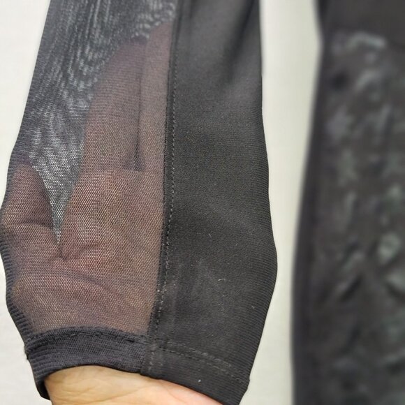 Robert Kitchen Womens Long Sleeve Houndstooth Dress Large Black Canada New - Picture 7 of 13